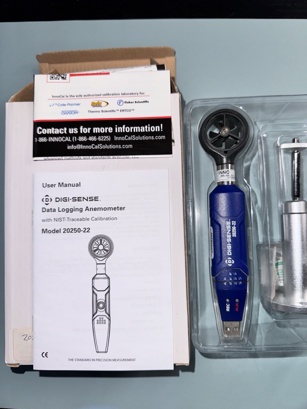 Digi-Sense Data Logging Vane Anemometer W/ NIST - Open Box Never Used