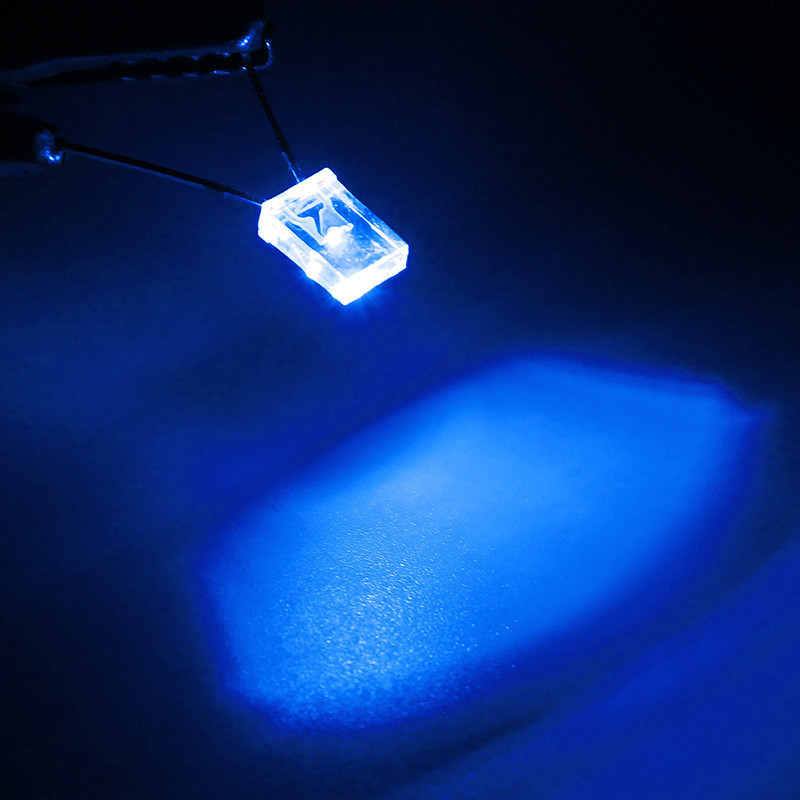 50pcs 2x5x7mm Blue Light Water Clear Square Rectangle LED Light Lamp