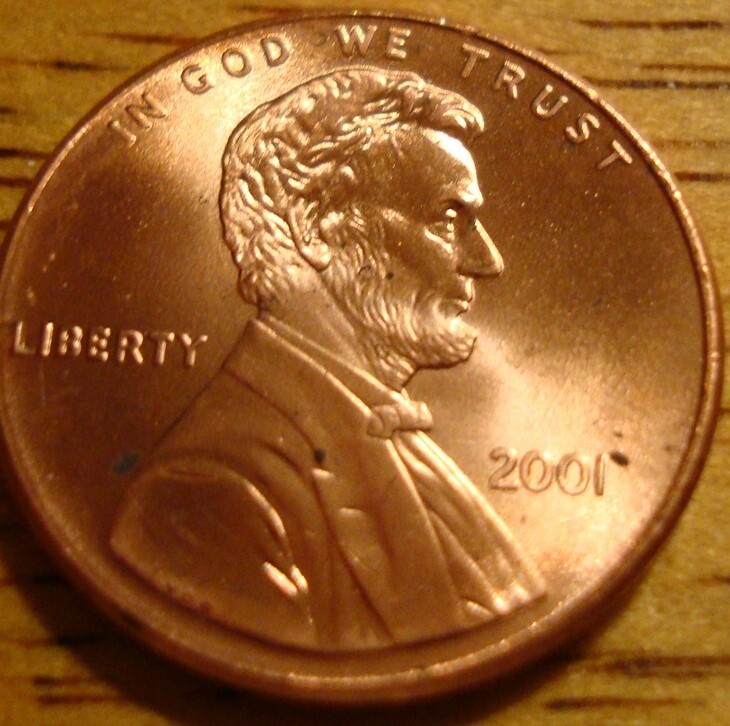 2001 P Lincoln Penny - Uncirculated