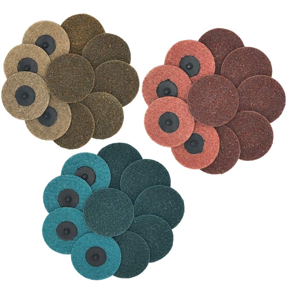 25 PCS 3 Inch Quick Change Sanding Disc Surface Polishing Grinding Pads R-Type