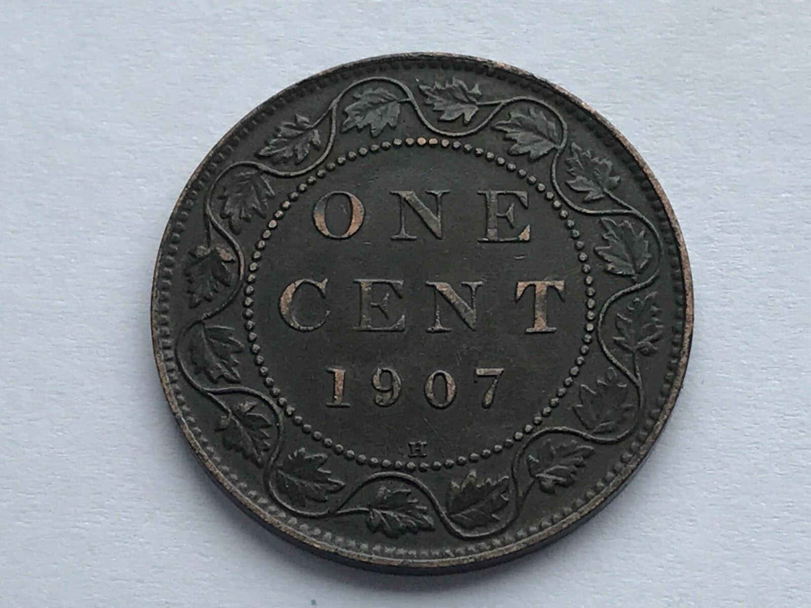 Canada 1 Cent 1907 H Edward Vii Bronze (Cu 95%, Sn 4%, Zn 1%) 5.67g 25.4mm