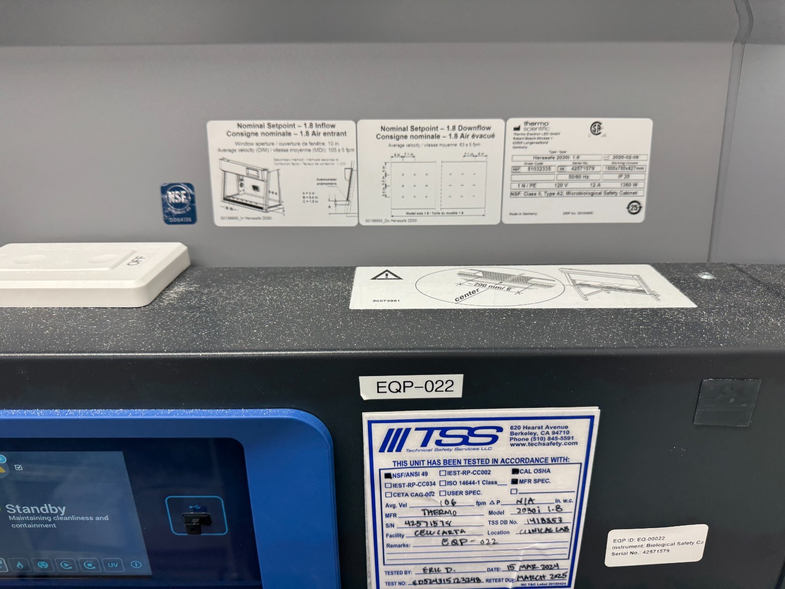 Maxisafe 2030i Biological Safety Cabinets