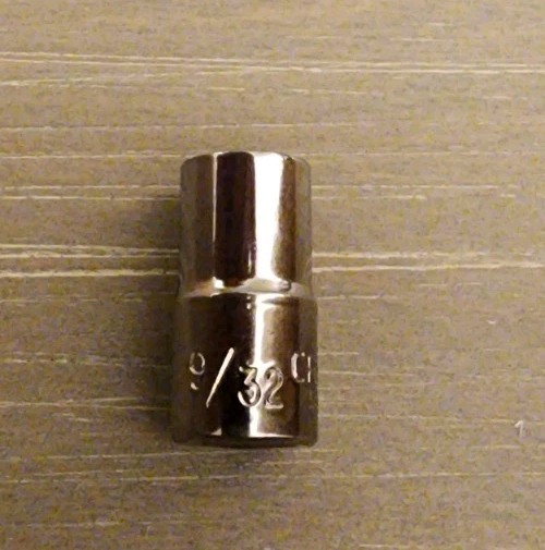 Craftsman USA 9/32" Socket 6 Point 1/4" Drive Inverted G2 43494