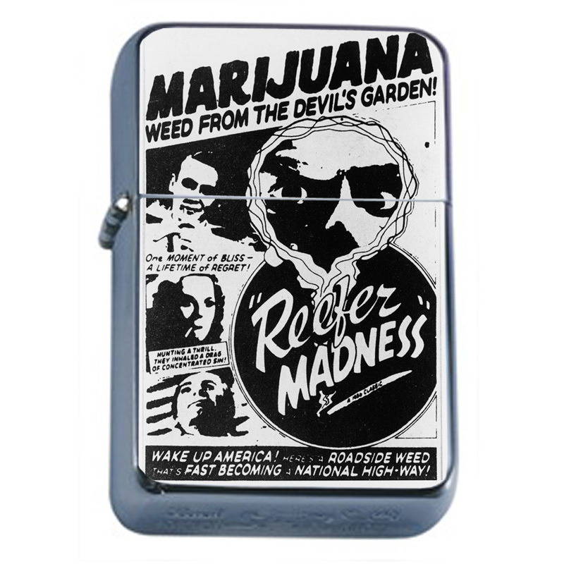 Reefer Madness Vintage Poster D2 Flip Top Oil Lighter Wind Resistant Flame