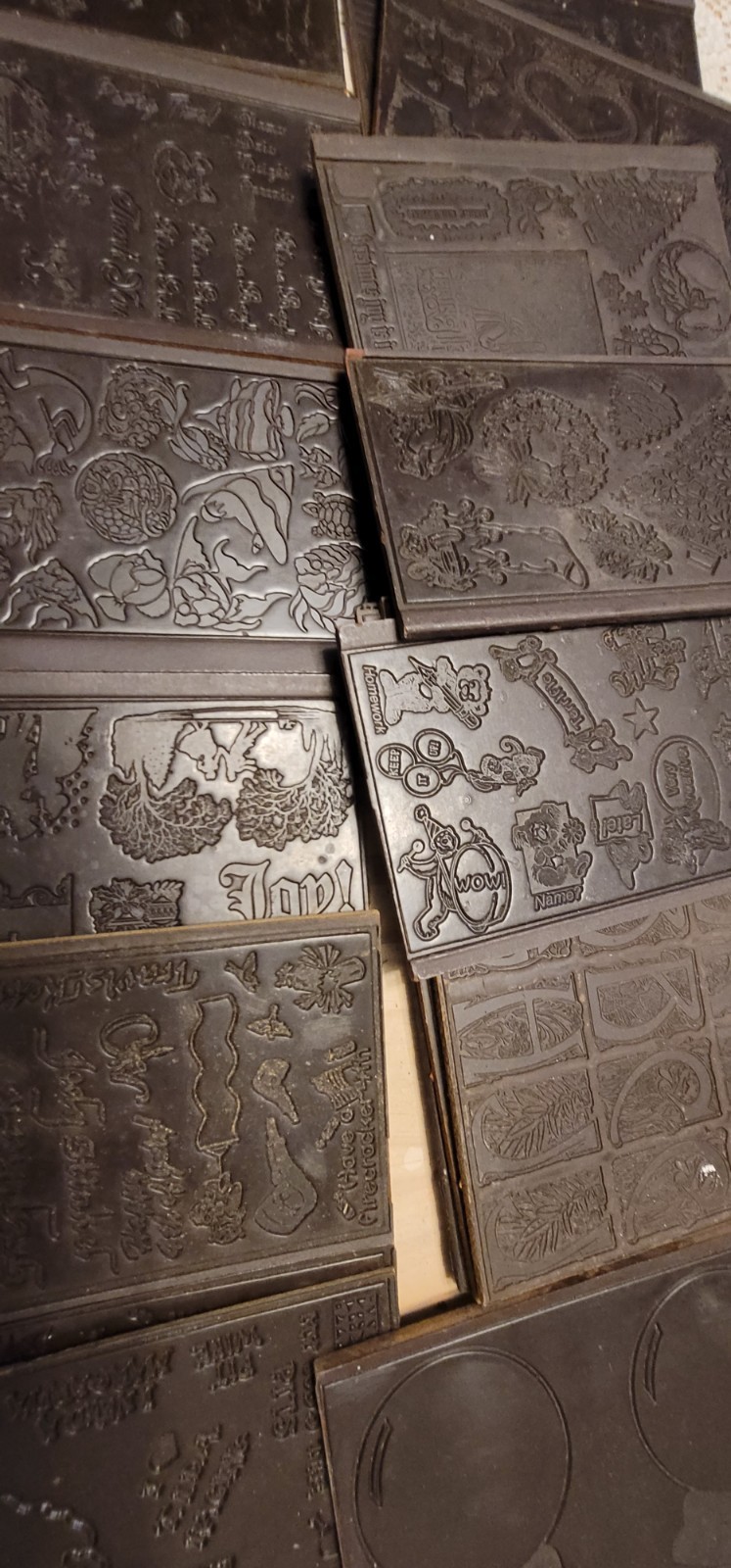 Vintage Wooden  Stamp Plates
