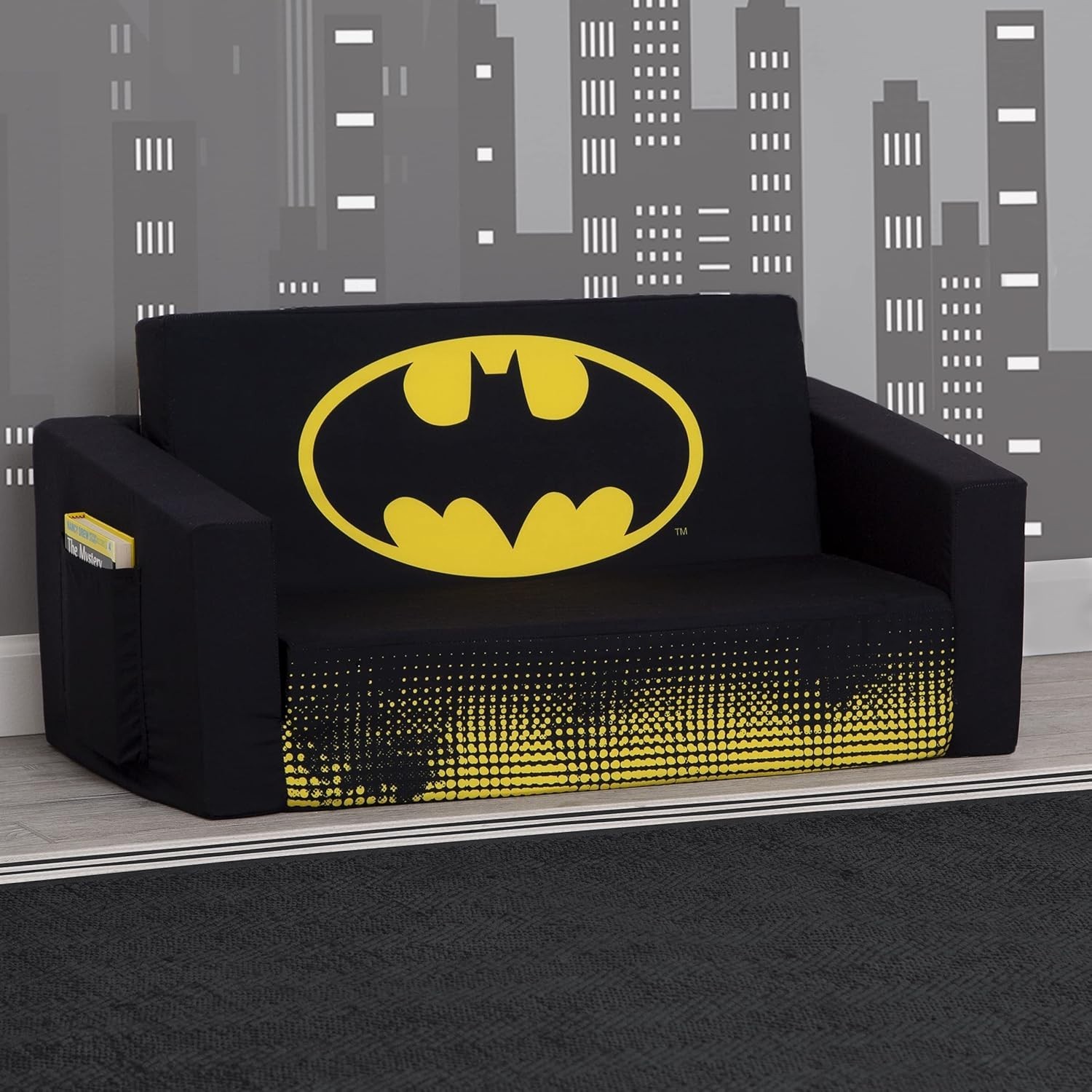 Batman Kids Sofa Convertible Couch Fold-out Chair Children Toddler Flip Out Bed