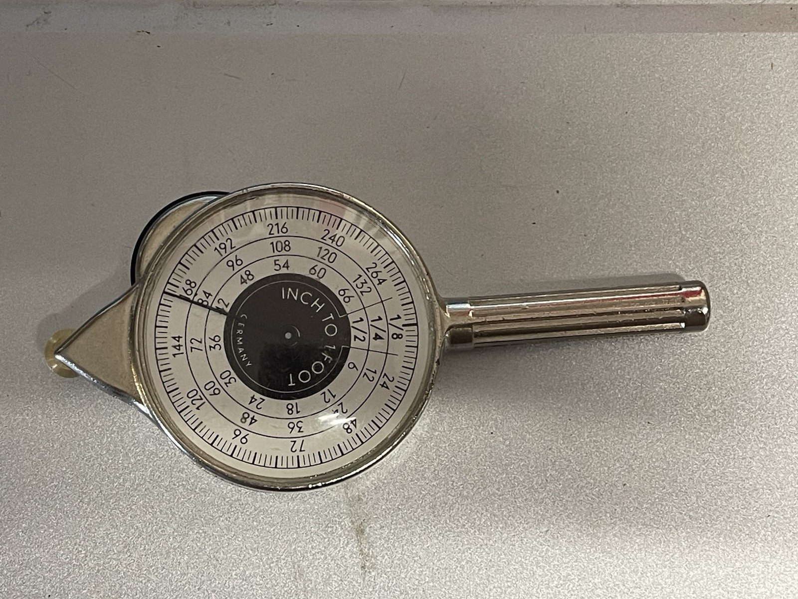 Vintage Opisometer Inches to Feet Map Measuring Meter Tool Made Germany w case