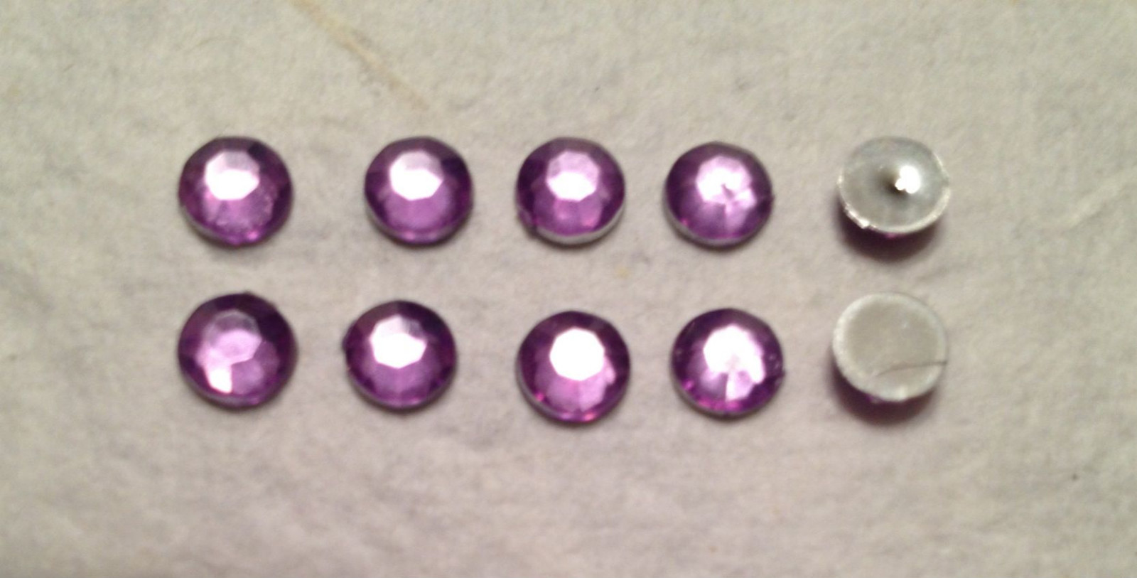 20 Jewels jewel Drops Rhinestones Purple Violet Embellishments faux cards crafts