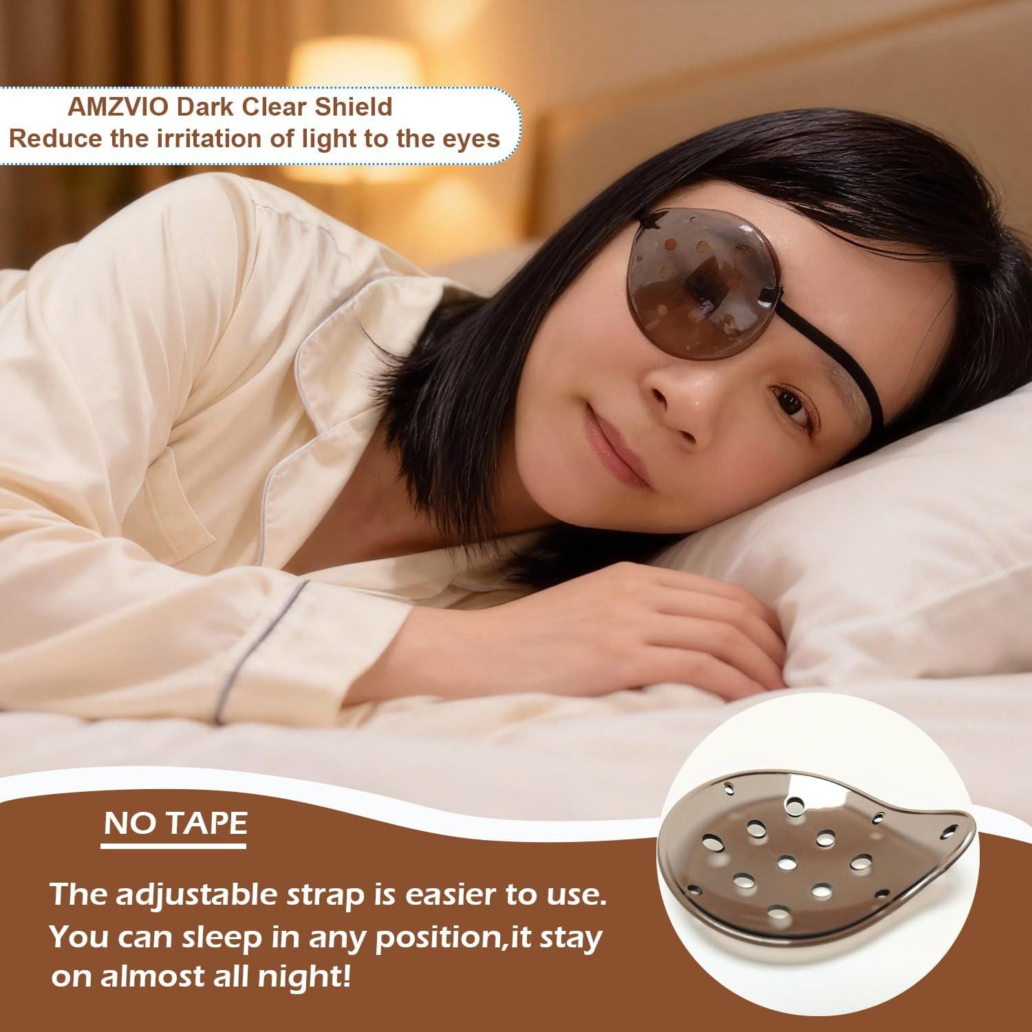 2Pcs Eye Shield after Cataract Surgery Dark Clear Eye Patch Plastic Guard with S