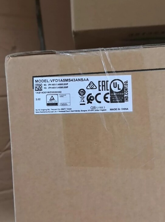 VFD1A5MS43ANSAA Delta INVERTER New VFD1A5MS43ANSAA Via