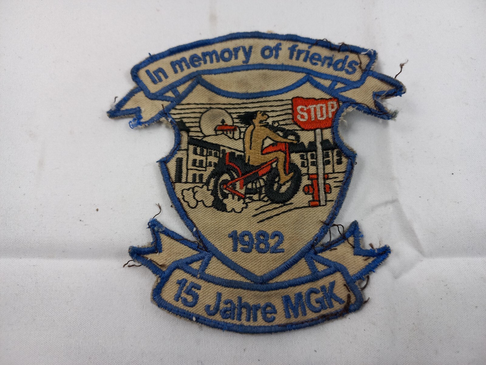 MC PATCH 15 YEARS MGK 1982 PATCH ROCKER COWL MOTORCYCLE CLUB