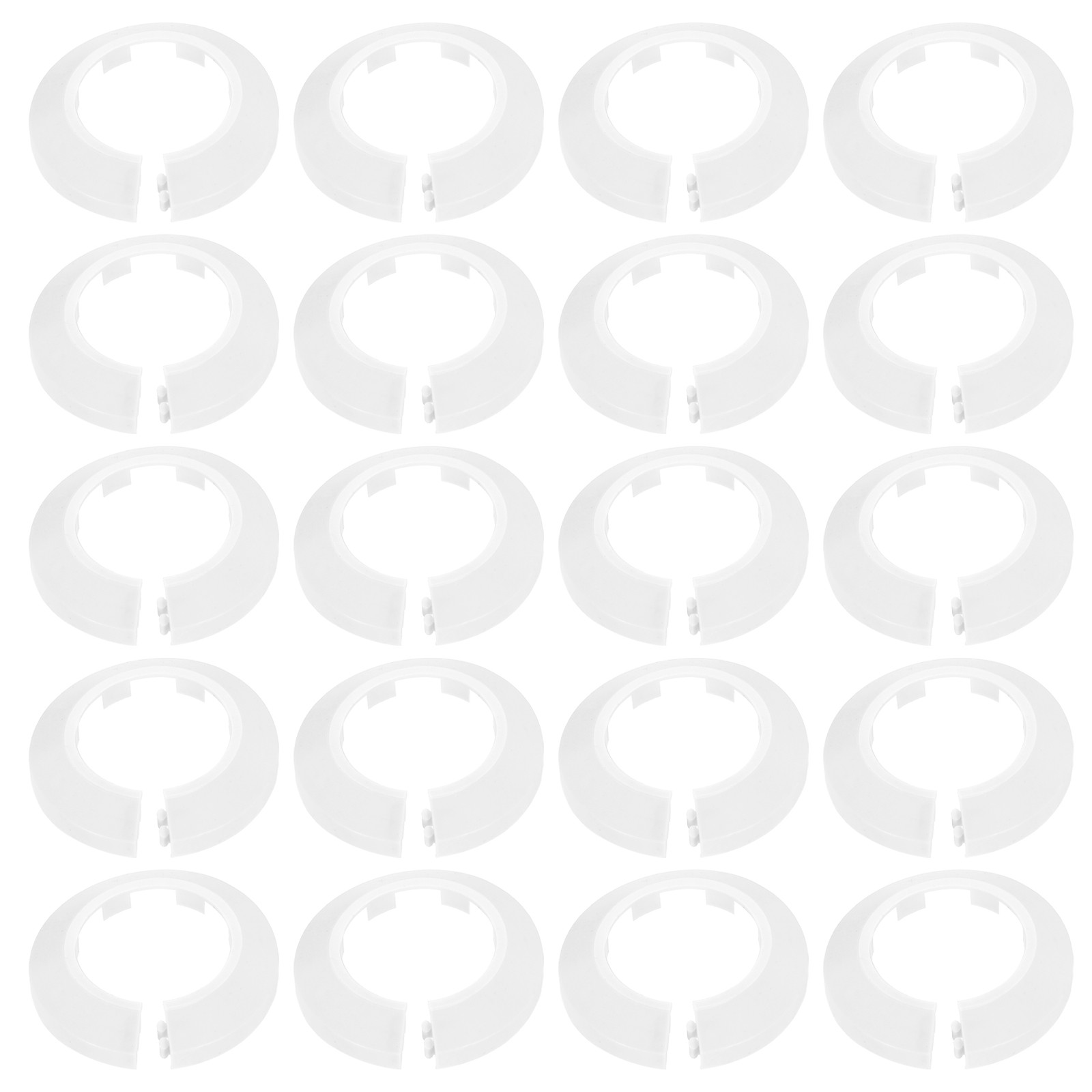 20pcs Flange Pipe Cover Decoration 1.57" Clip-on Wall Hole Cover, White