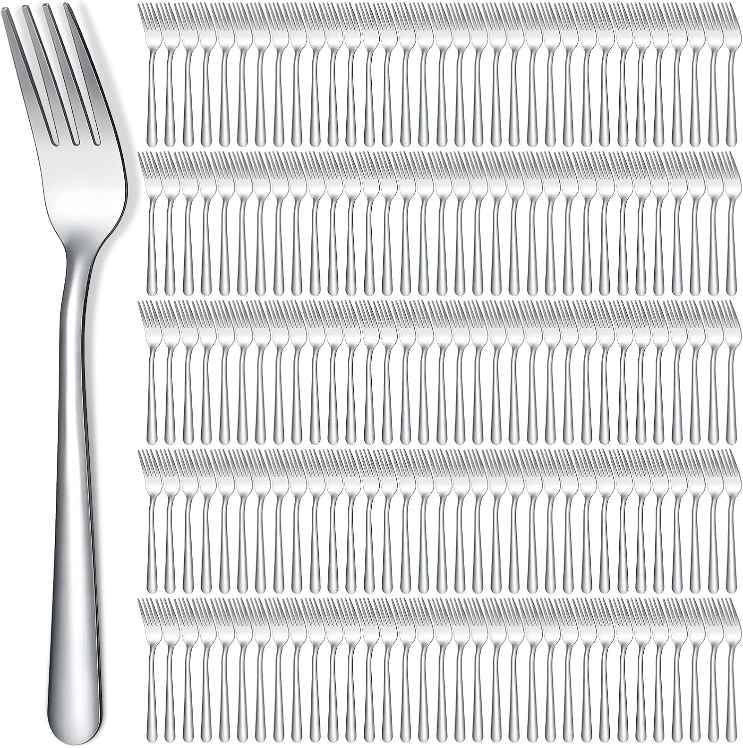 400 Pcs Stainless Steel Dinner Forks Set 8 Inch Bulk Metal Forks Restaurant