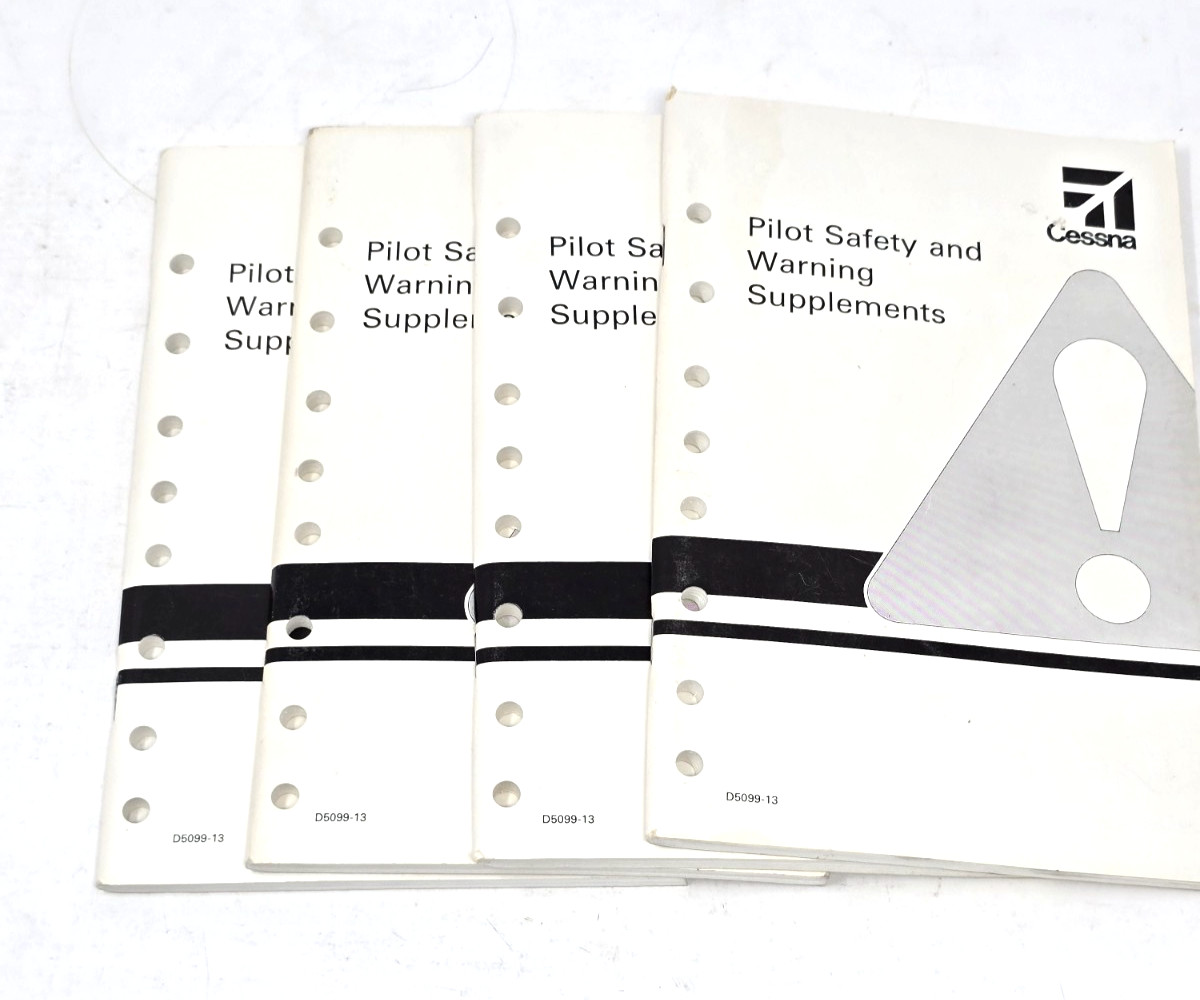 Vintage 1985 Cessna Pilot Safety and Warning Supplements Original Issue D5099-13