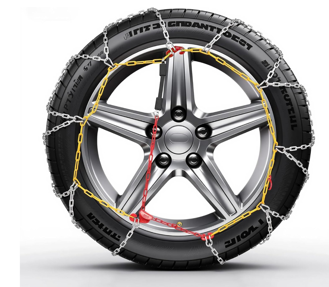 2PCS Snow Chains for Car SUV Pickup Trucks Car,Universal Adjustable KN130