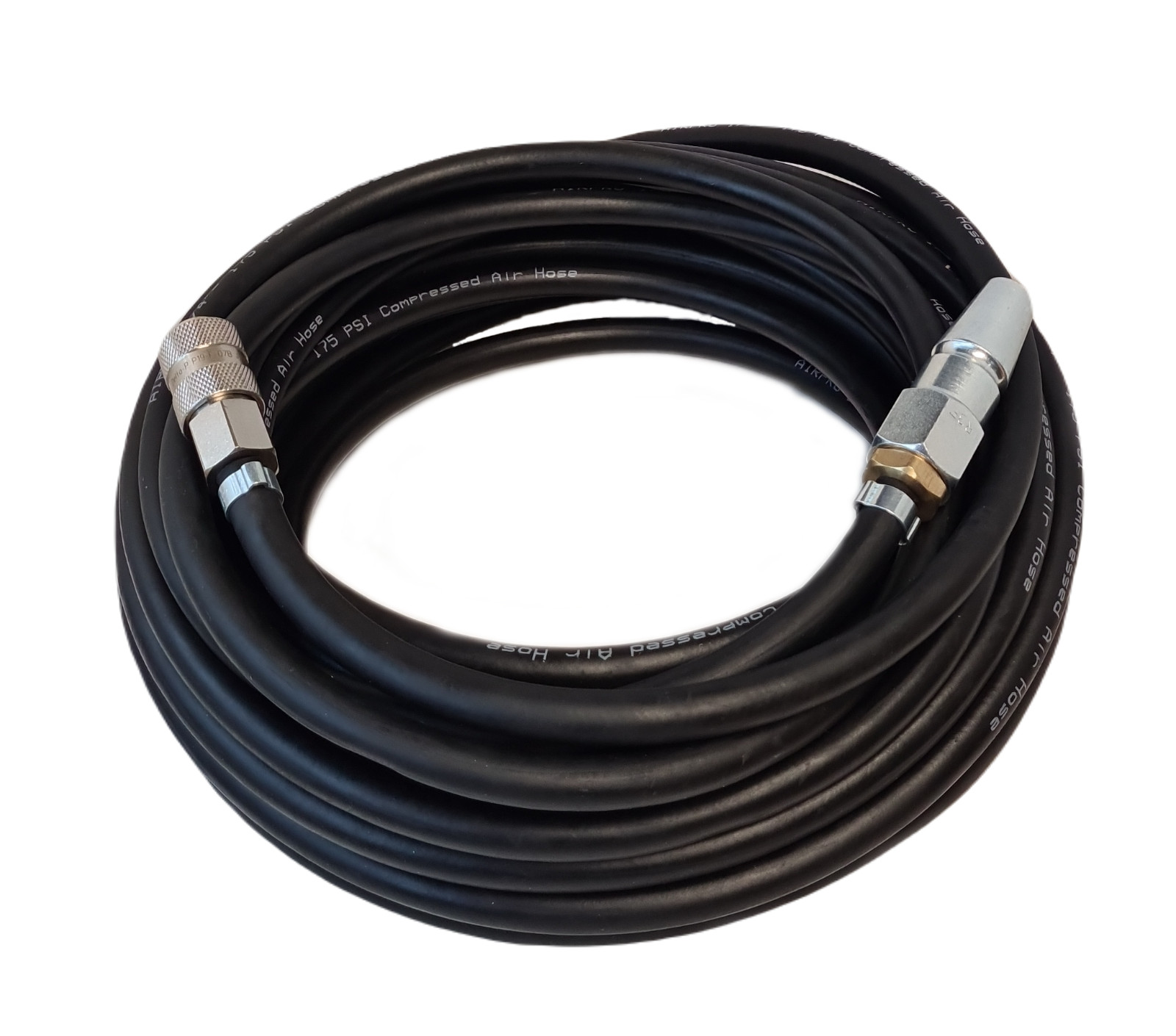 10 Metre Black HGV Truck Air Hose Male Suzie Connector To 1/4 Female Coupling