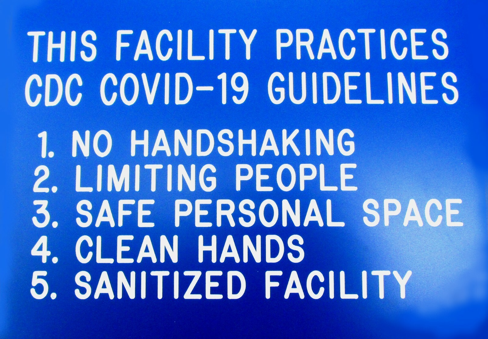 CDC Guidelines Rigid Sign, Limiting People - FreeShip 6"x8" Plastic