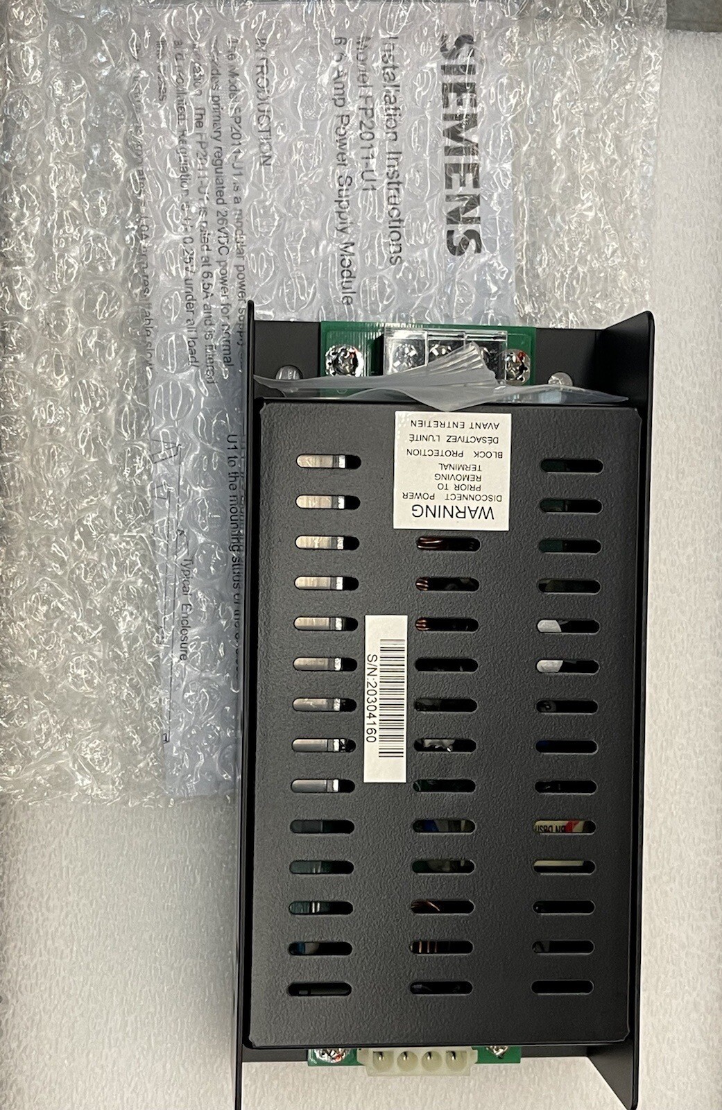 SIEMENS FP2011-U1 REGULATED POWER SUPPLY