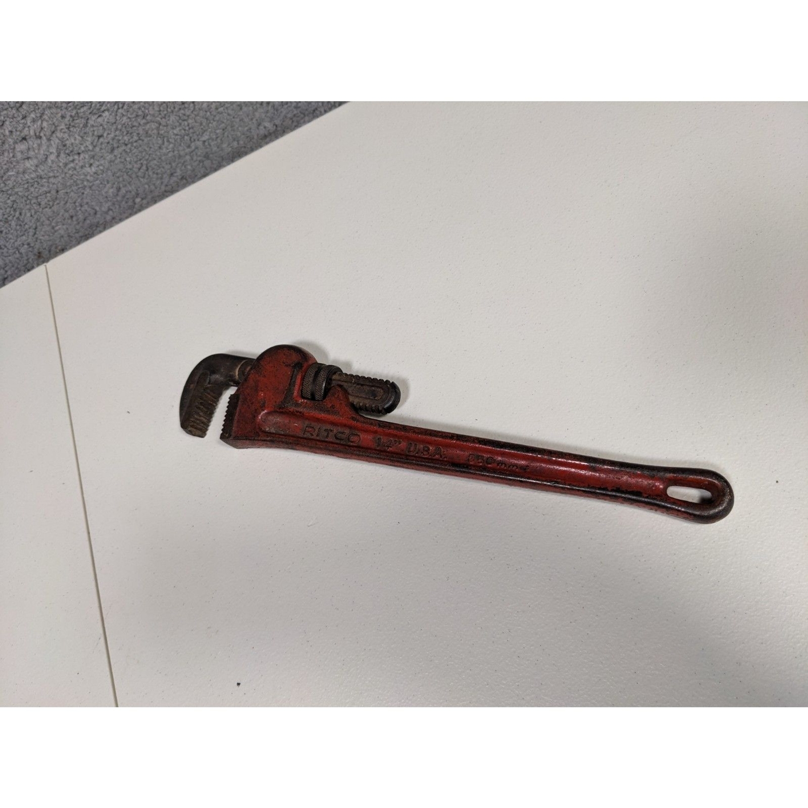 Ritco 14” USA 350mm Cast Iron Pipe Wrench, Monkey Wrench