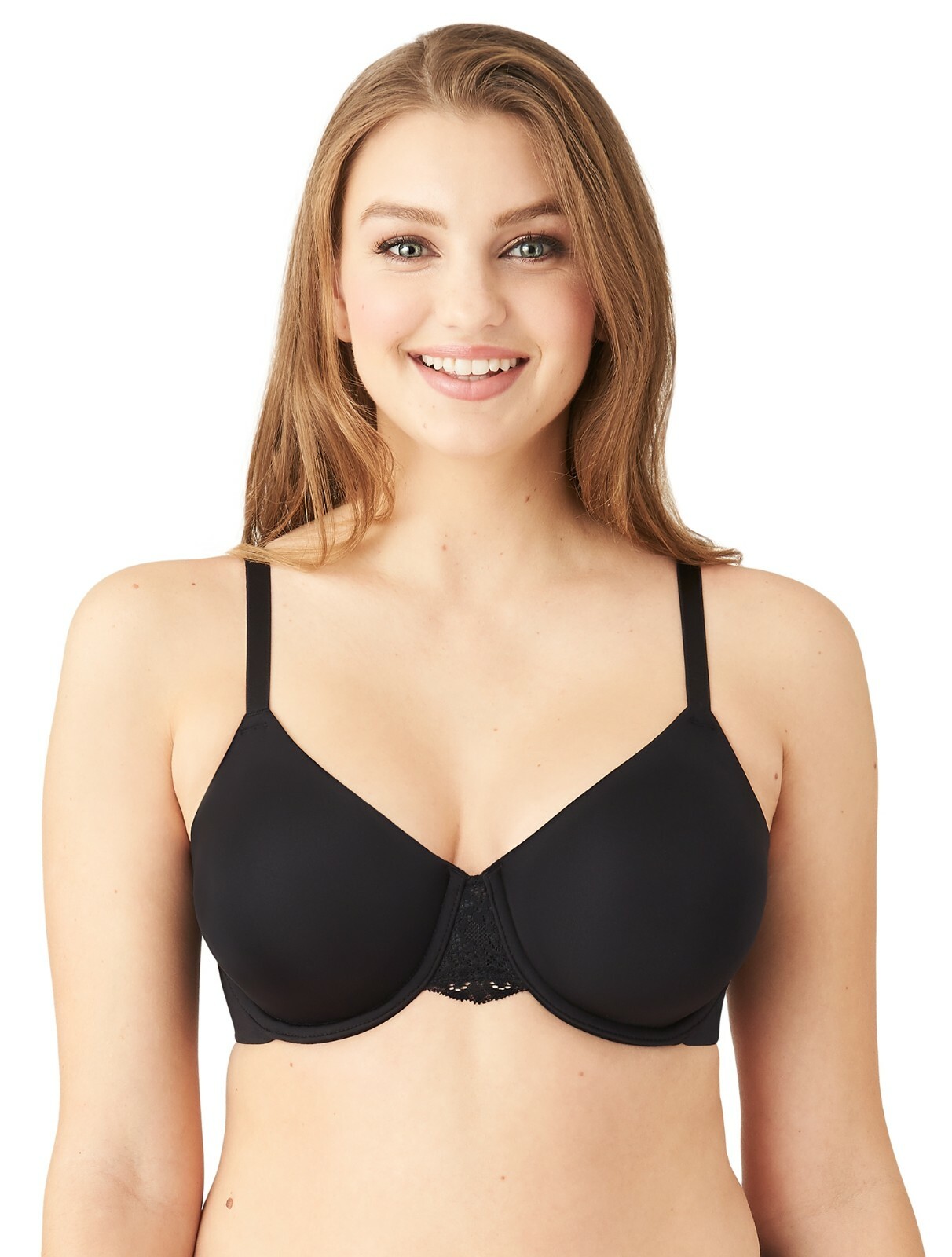 Brand New Wacoal 851257 Lace Impression Seamless T-Shirt Bra Color: Black