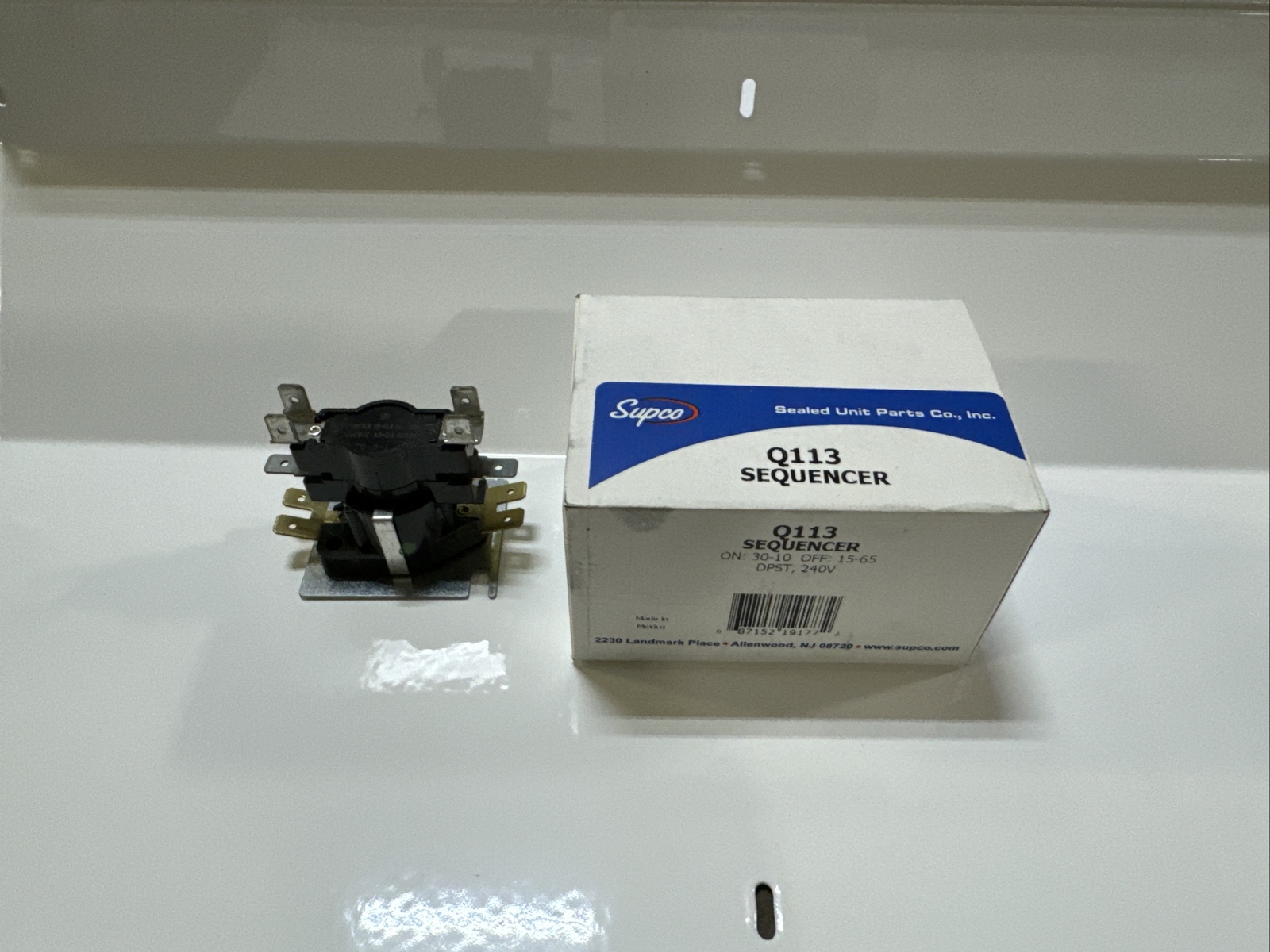 Supco Q113 DPST 240V Heat Sequencer - Mars 33265, Klixon 6000E4-40