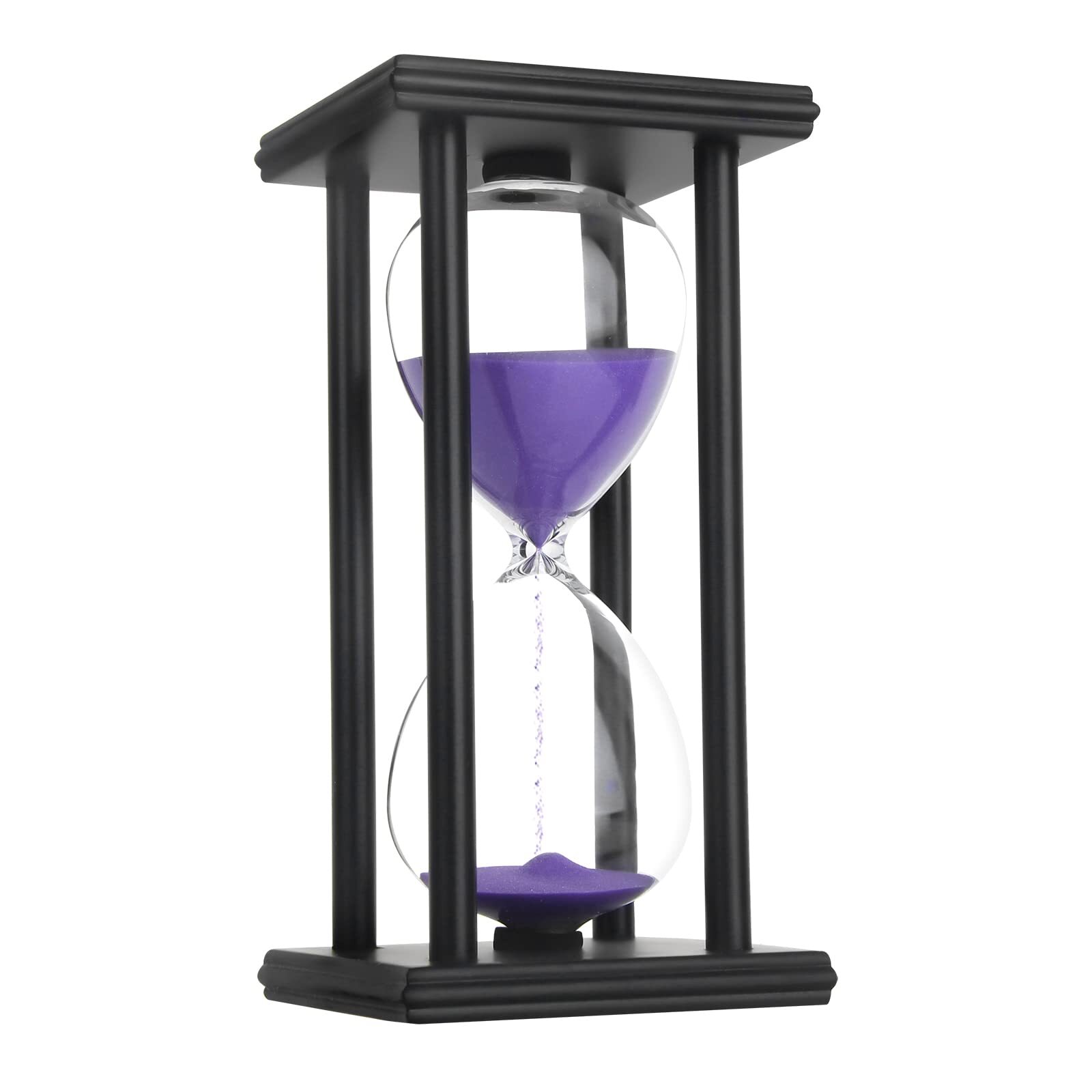 Hourglass Sand TimerBlack Wooden 30/45/60 Minute Sandglass Timer for HomeDesk...