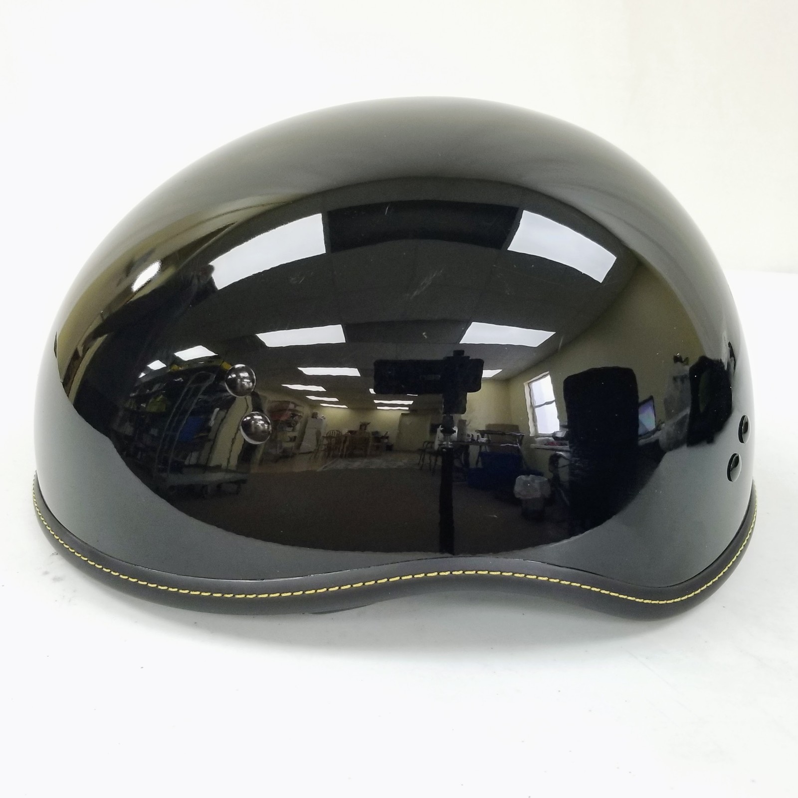 .357 SOLID HALF HELMET GLOSS BLACK MD