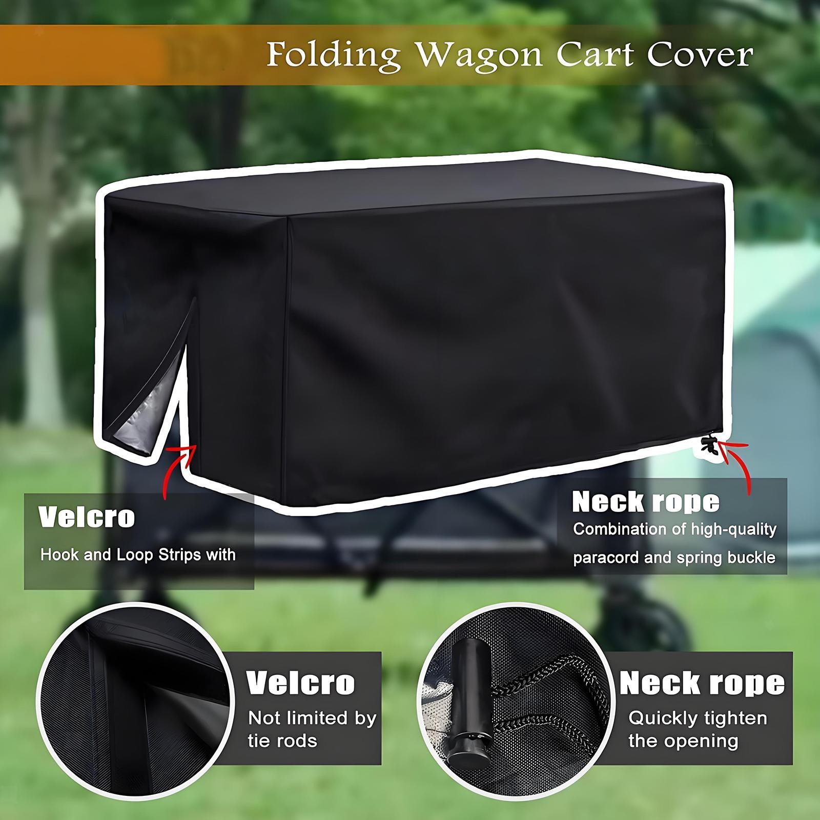 Wagon Cart Cover Waterproof Dustproof Protection Garden Cart Cover for Folding