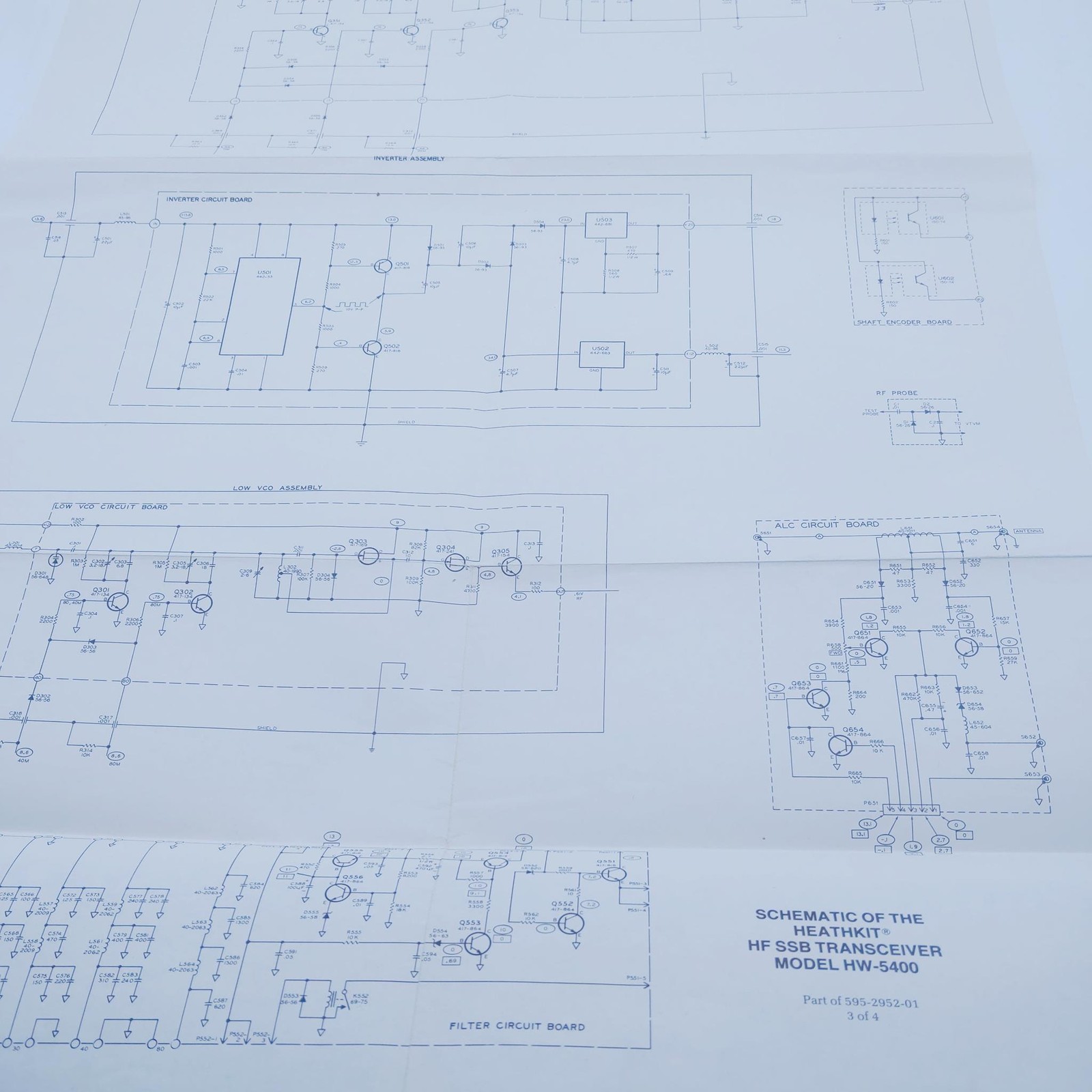 Heathkit HW-5400 SSB Transceiver Manual/Schematic/Layout Pullouts