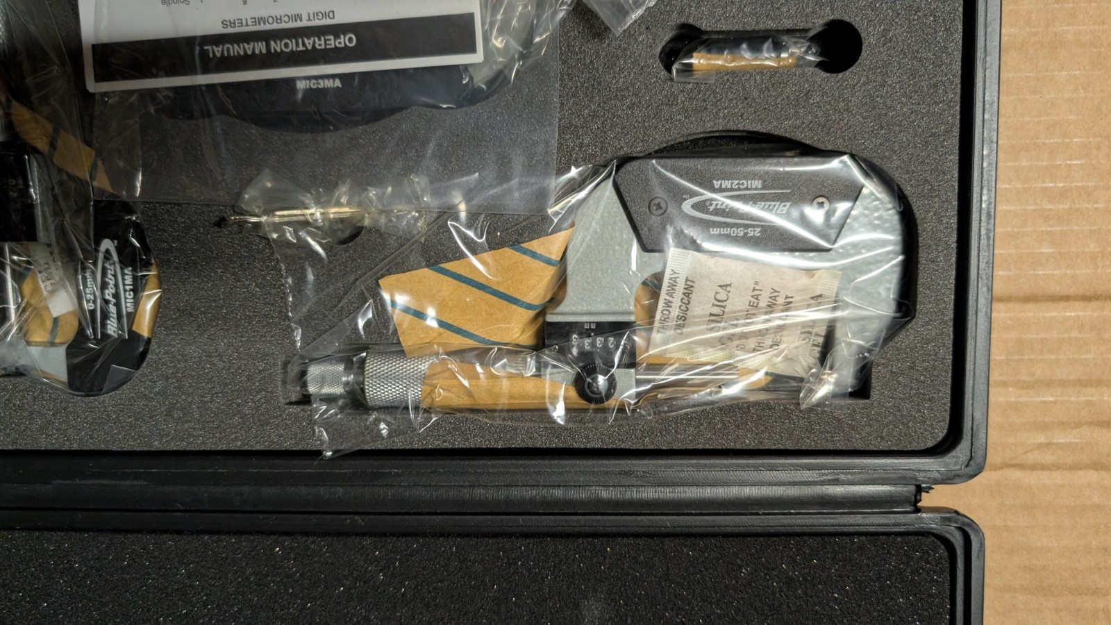 BLUE-POINT MIC103A MICROMETER SET (0-1", 1-2". 2-3") - Good Condition