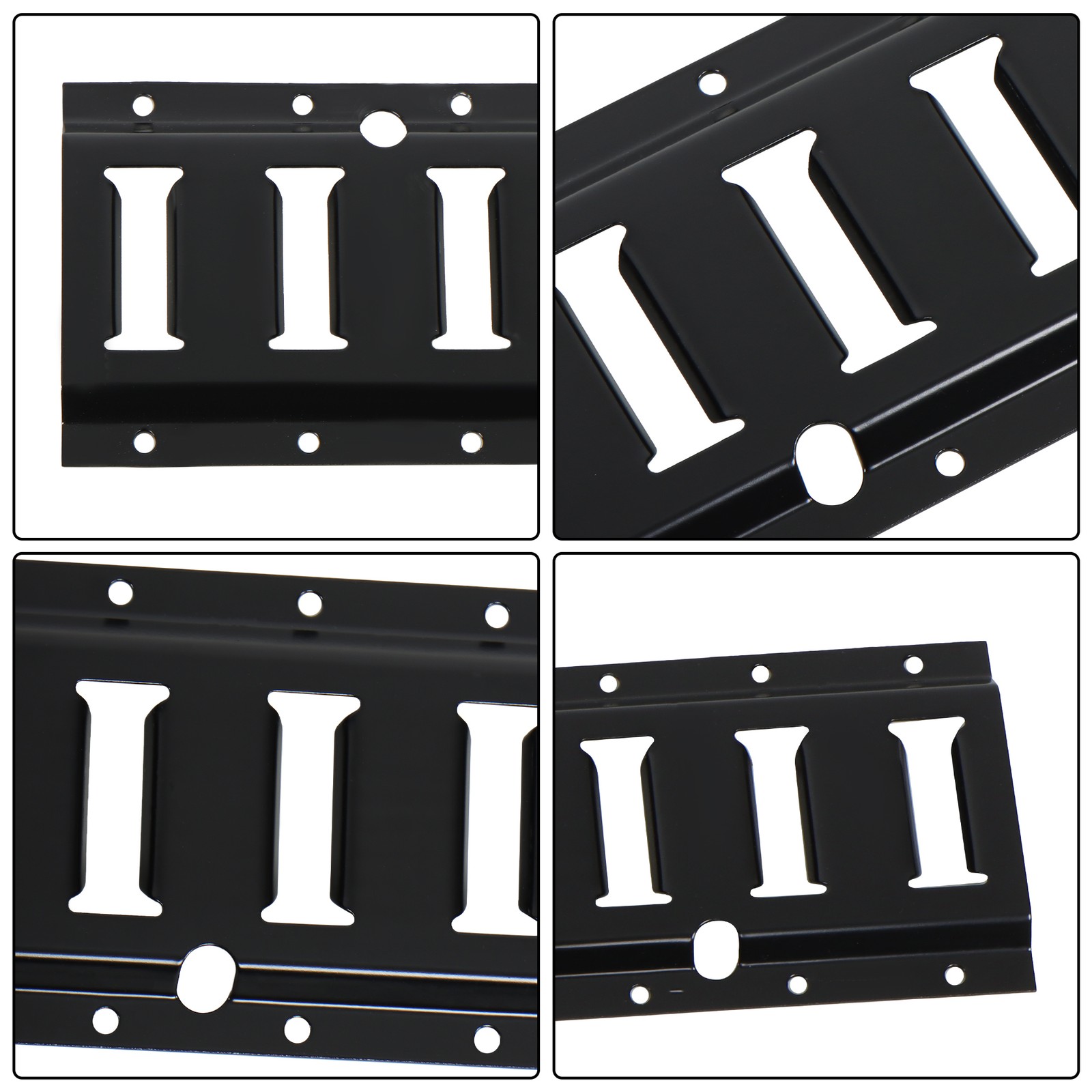 Labwork 4 Pack 6' E Track Tie Down Rail Kit Powder-Coat Black For Garages Vans