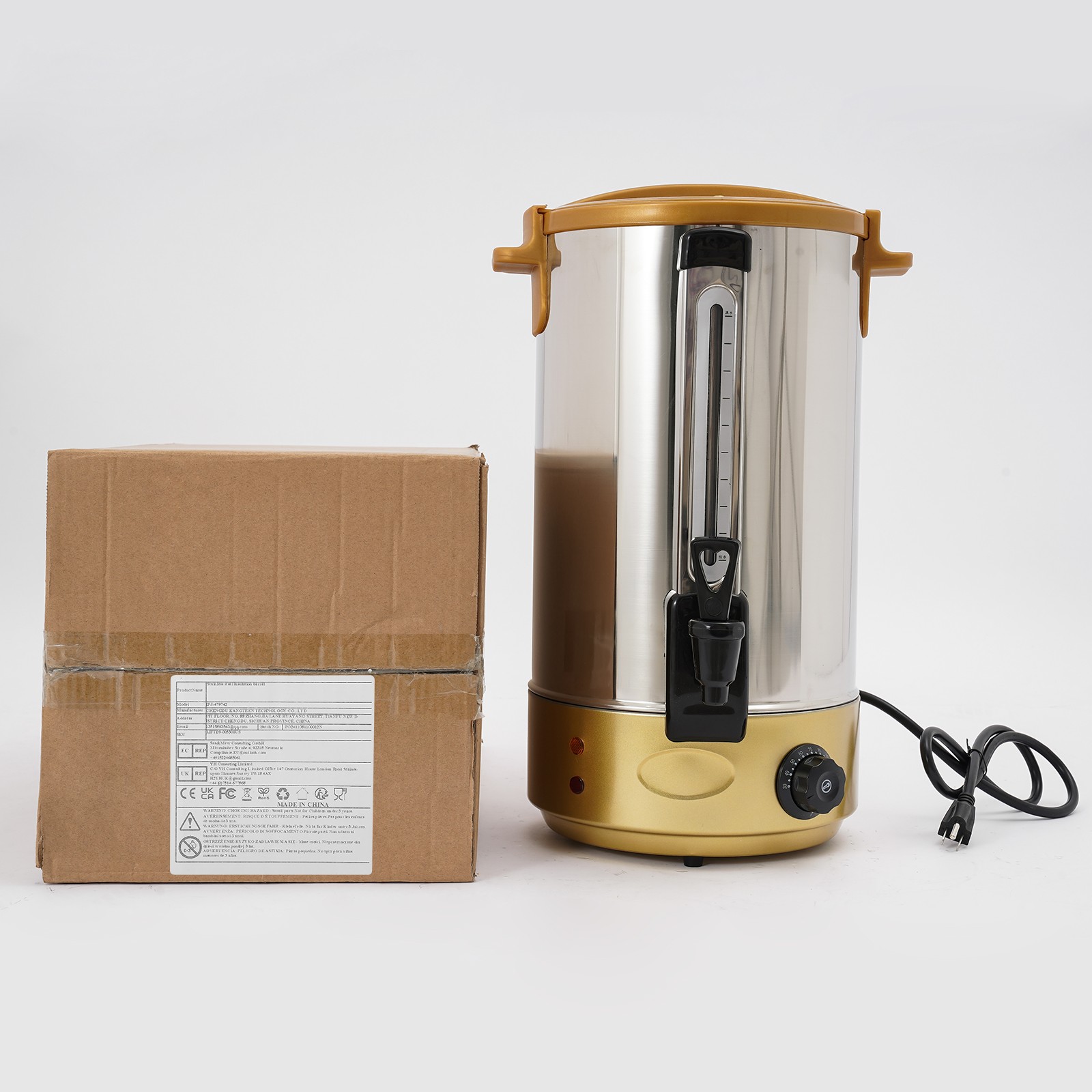 7.4 Gall 304 Stainless Steel Coffee Urn W/temperature Control Double-layer