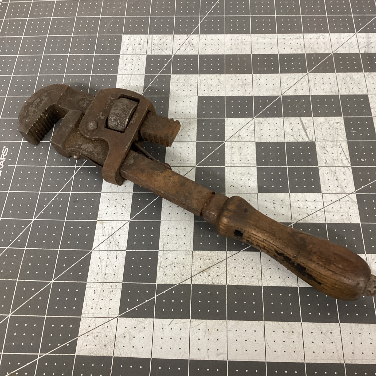 Vintage Wood Handle Stillson Style #14 - Pipe Wrench