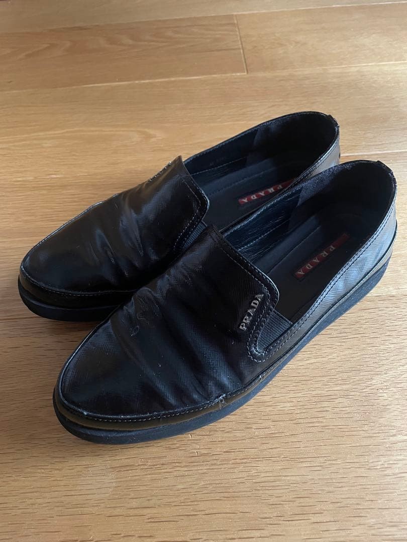 Prada Loafers Patent Leather Women's Size EU36.5/US6.5