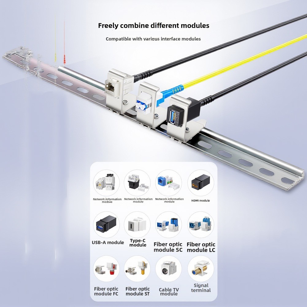 Network Module Metal Bracket Set 2pcs for RJ45 with Slide Rail Compatibility