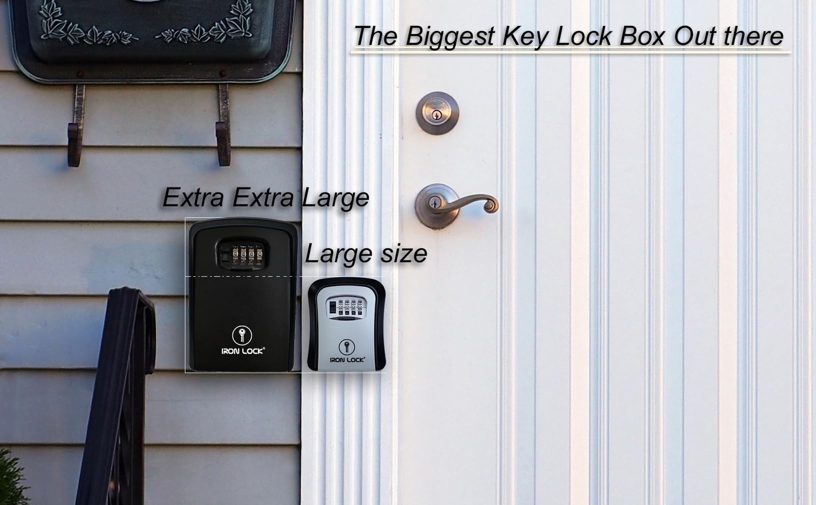 ® - XXL Key Lock Box Wall Mount for Keys 4 Digit Combination with Resettable ...