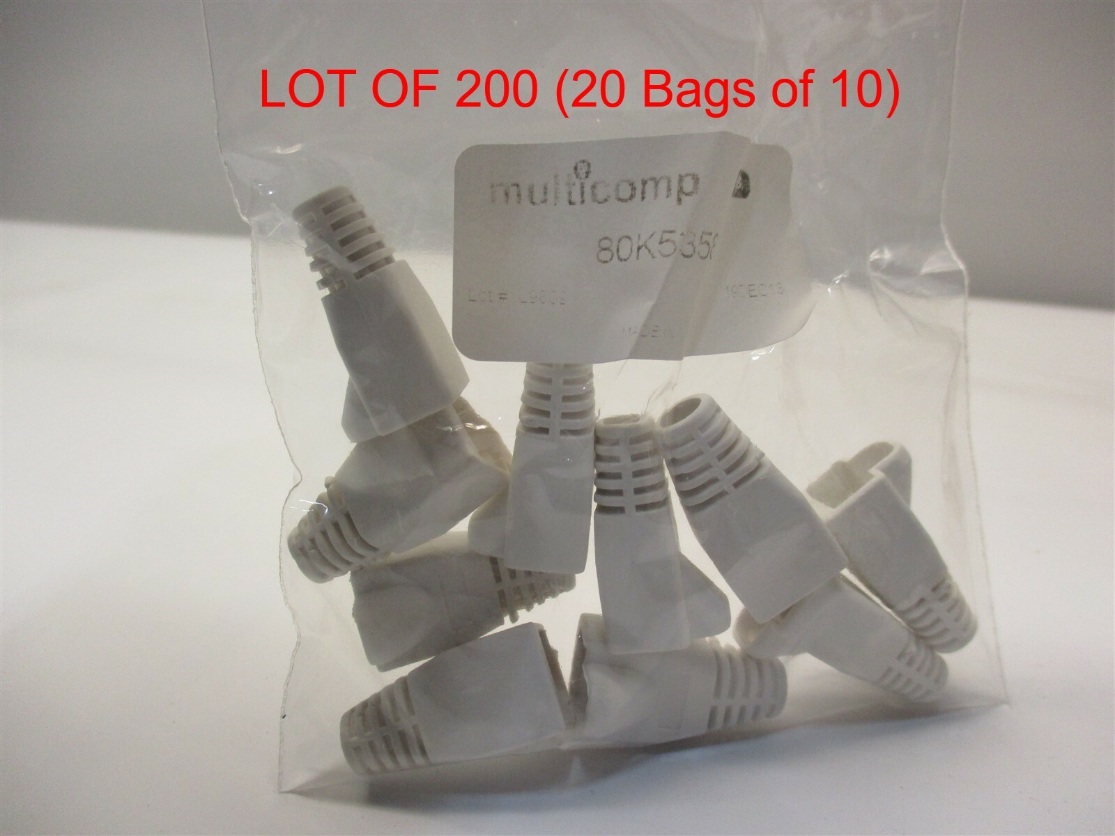 MULTICOMP (SPC14916) Strain Relief Boot Flexible PVC Compound RJ-45 - Qty 200