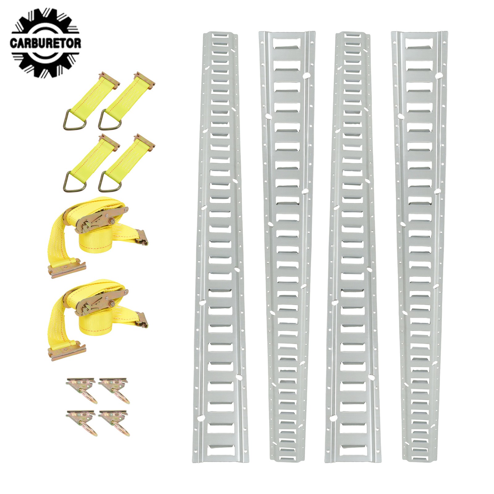 14 Pack 60" E Track Rail System With Accessories For Trucks Garages Trailers