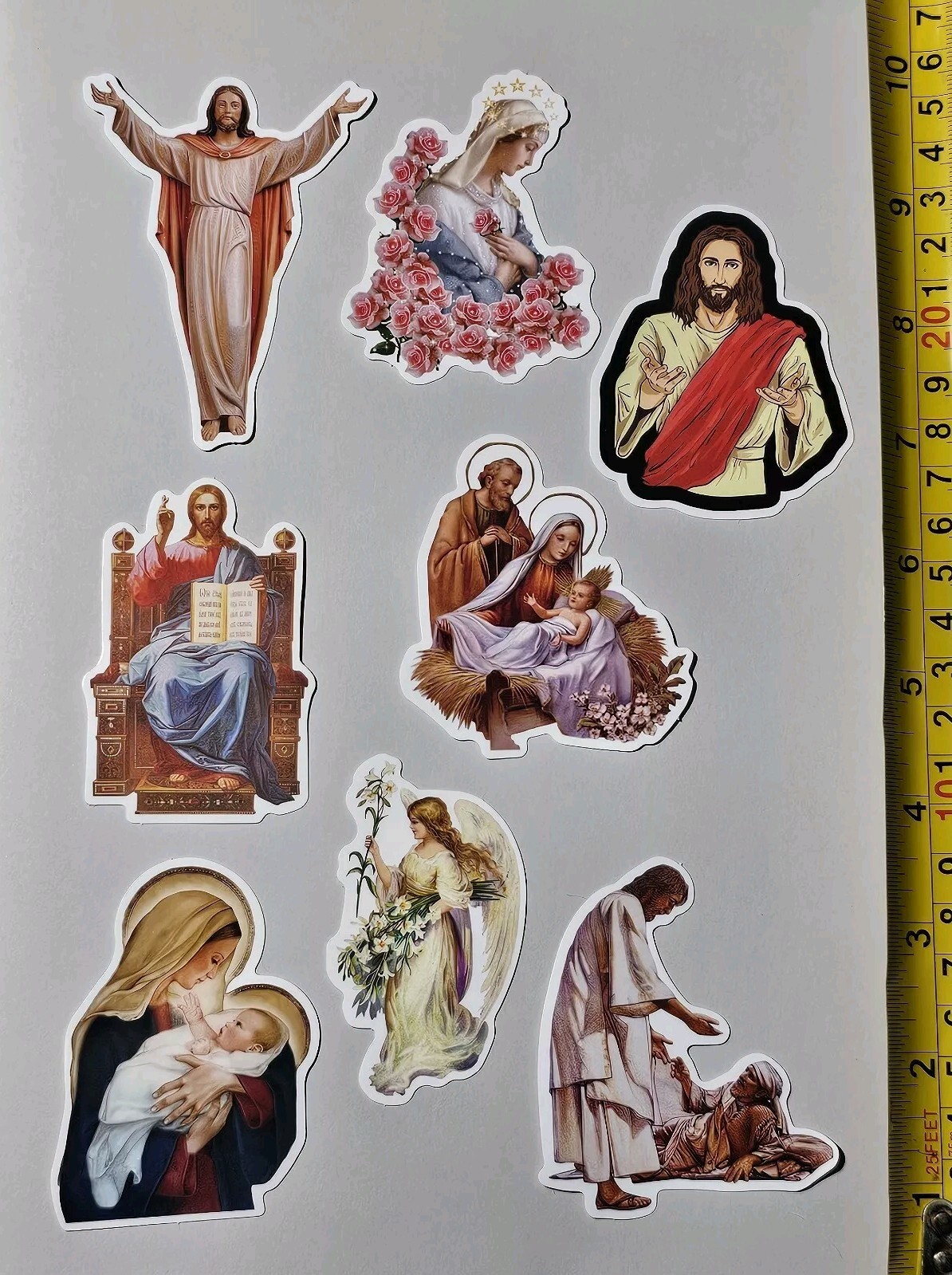 JESUS CHRIST GOD BLESS YOU LOVE S43 HOLY CROSS FAITH STICKER LOT STICKERS LORD