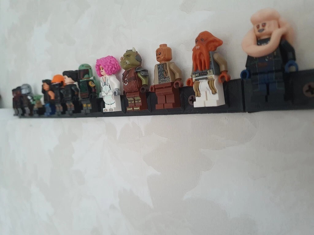 Wall Mounted Display For Up To 6 LEGO® Minifigures 3d Printed Mount 2 PACK