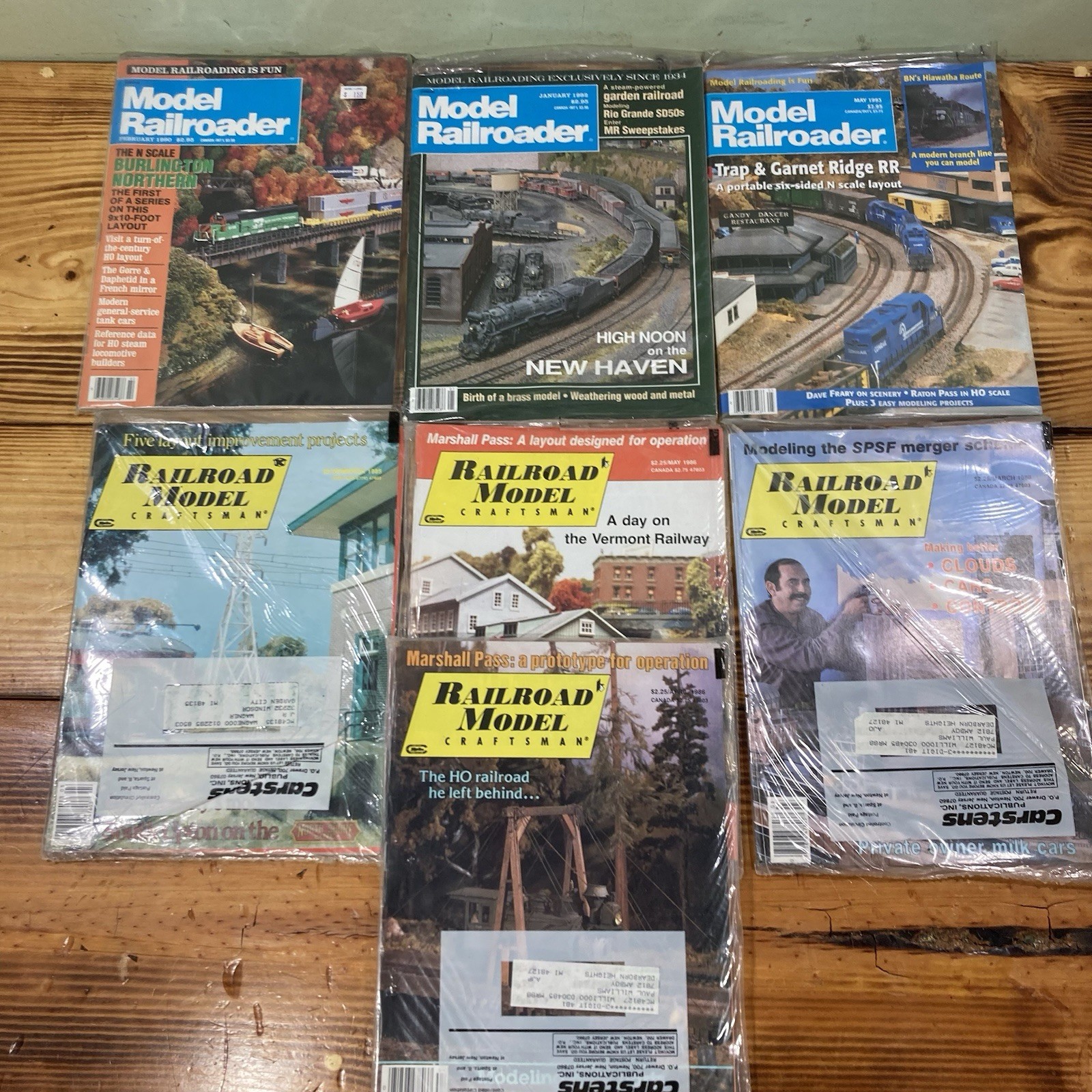 Railroad Model Craftsman & Model Railroader Magazines Lot Of 7 New Sealed