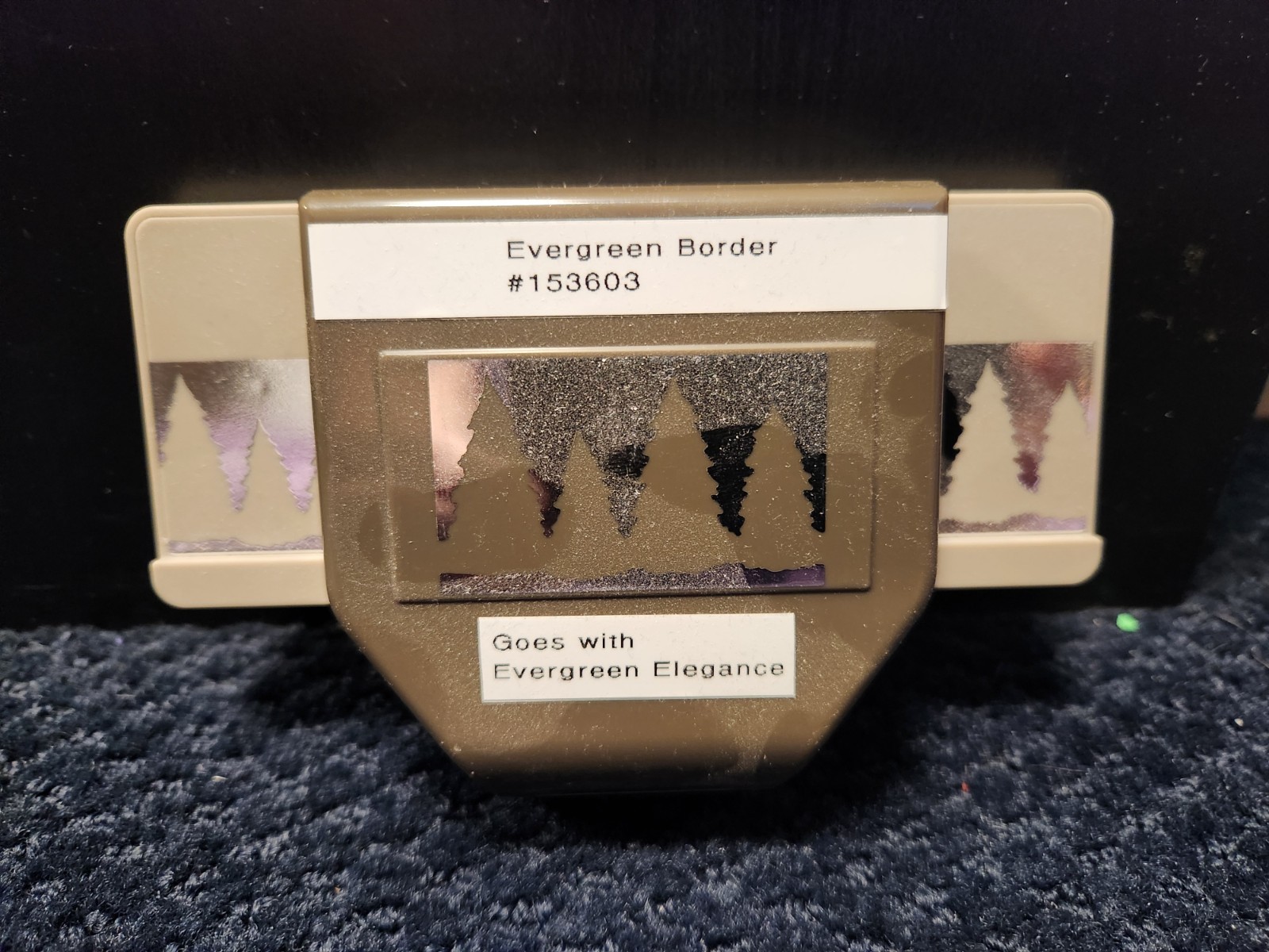 Stampin' Up! EVERGREEN BORDER  PUNCH Christmas Trees  holiday winter