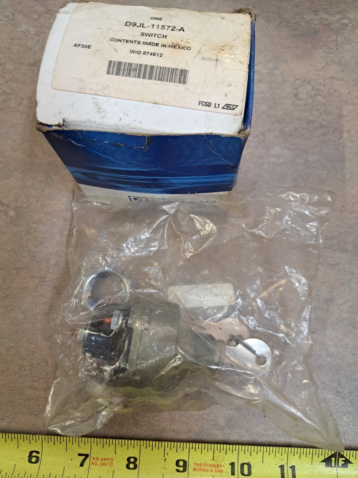 NOS OEM Ford D9JL-11572-A Ignition Switch for Ford Genie Free Shipping