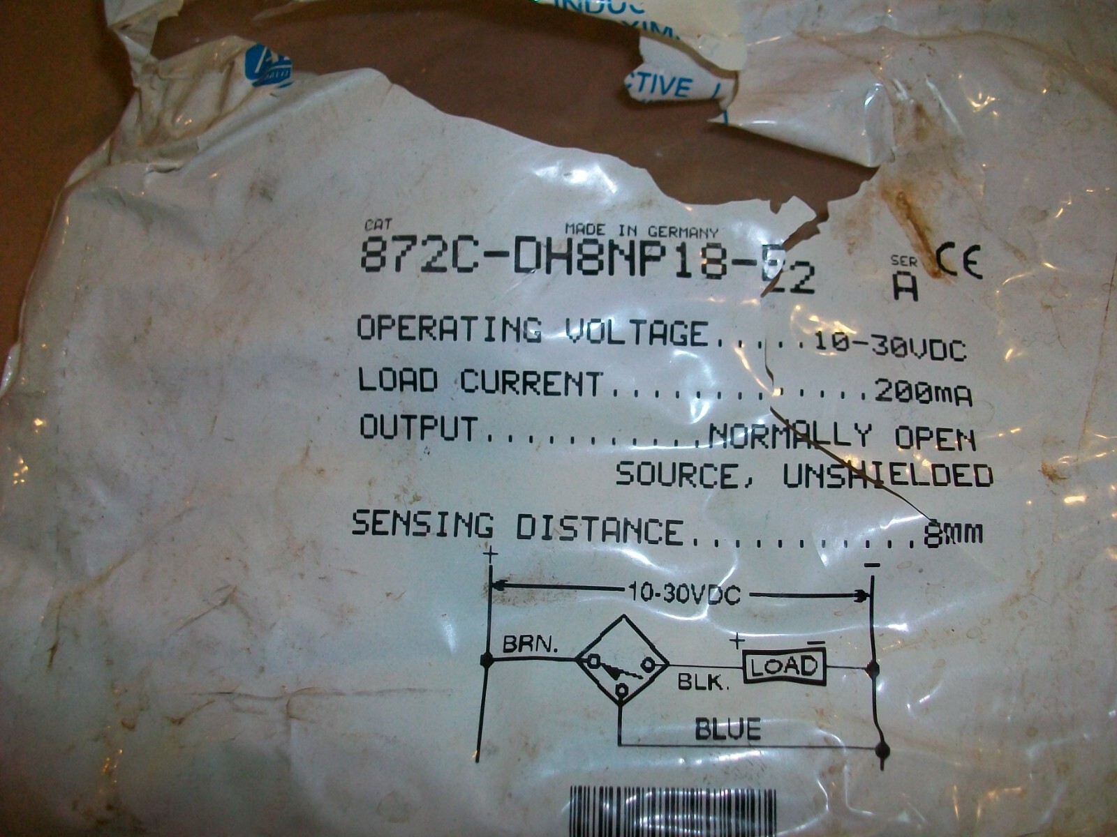 Allen Bradley 872C-DH8NP18-E2 Inductive Proximity Sensor NEW