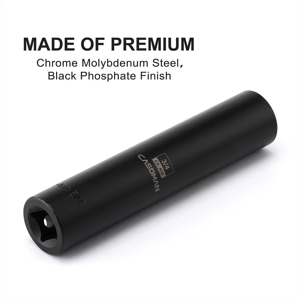 1/2inch Drive Extra Deep Socket 3/4" Crmo Sae 6point Extra Lo