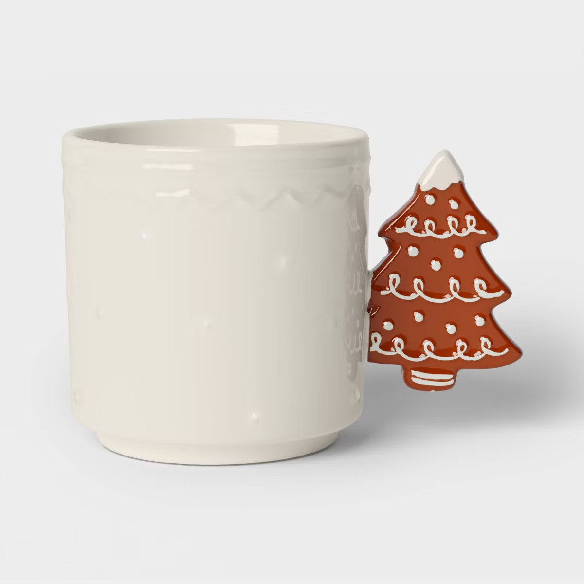 15.5 fl oz Christmas Stoneware Christmas Tree handle mug- Wondershop
