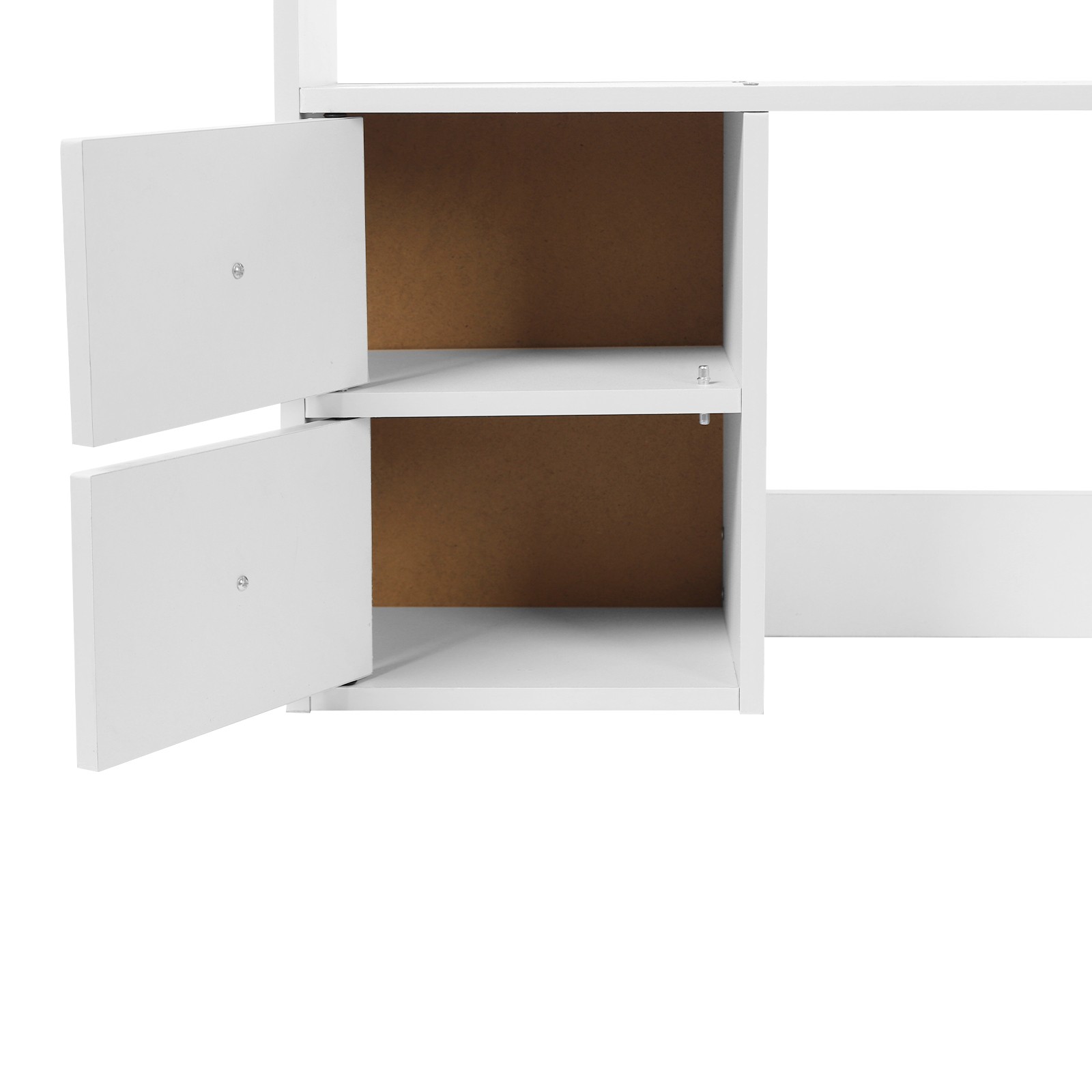 Wood Desktop Organizer, Office Storage Rack, Desktop Rack White 100 *17*80cm