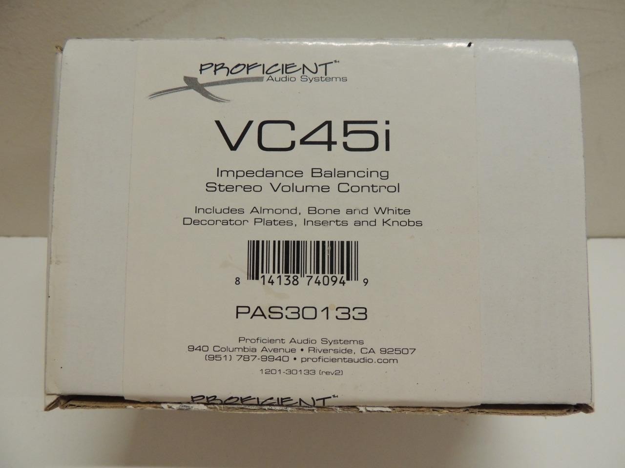 Proficient Audio Impedance Balancing Volume Control In-Wall Decora  VC45i
