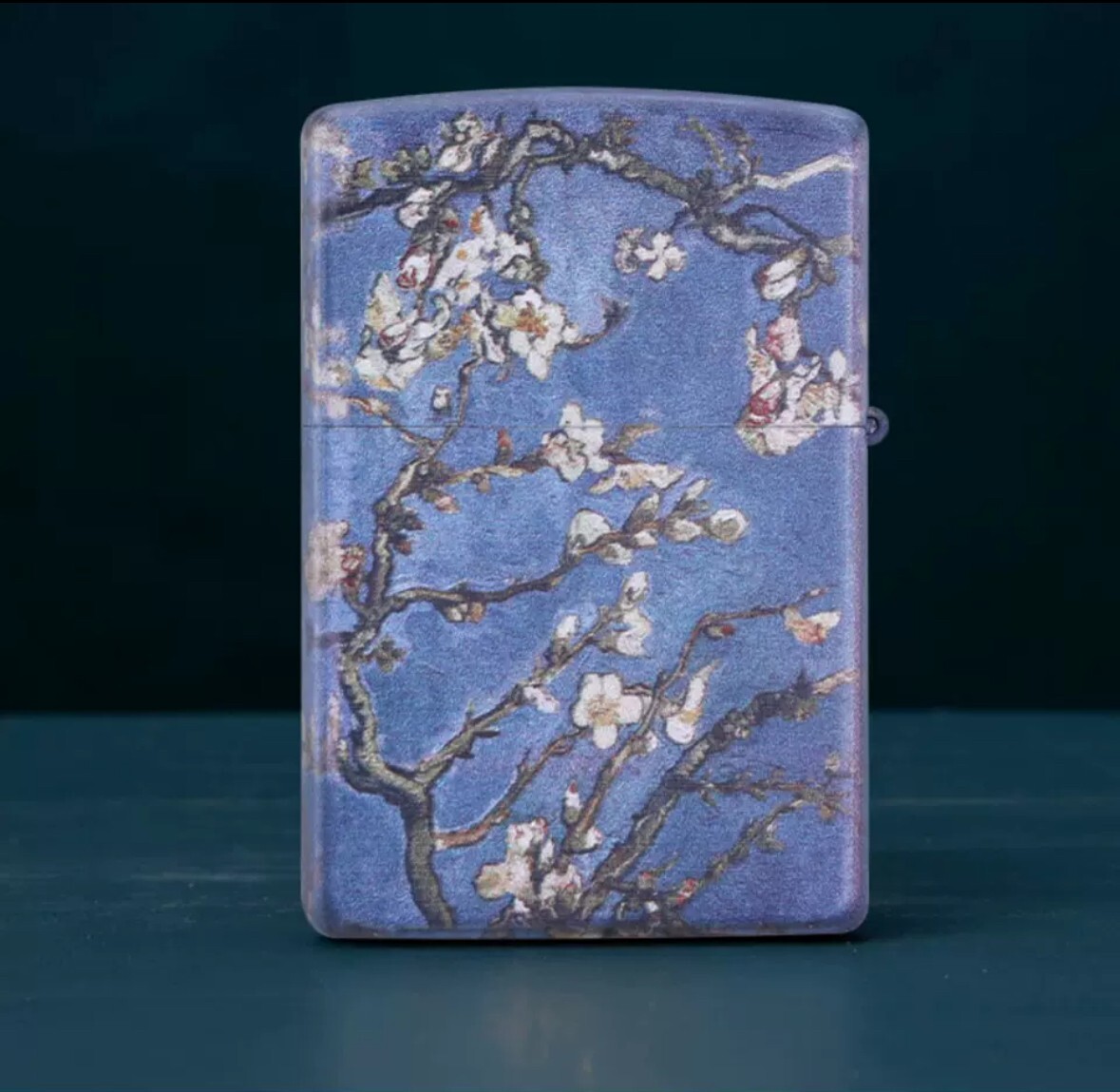 New Zippo oil Lighter Cherry tree with box