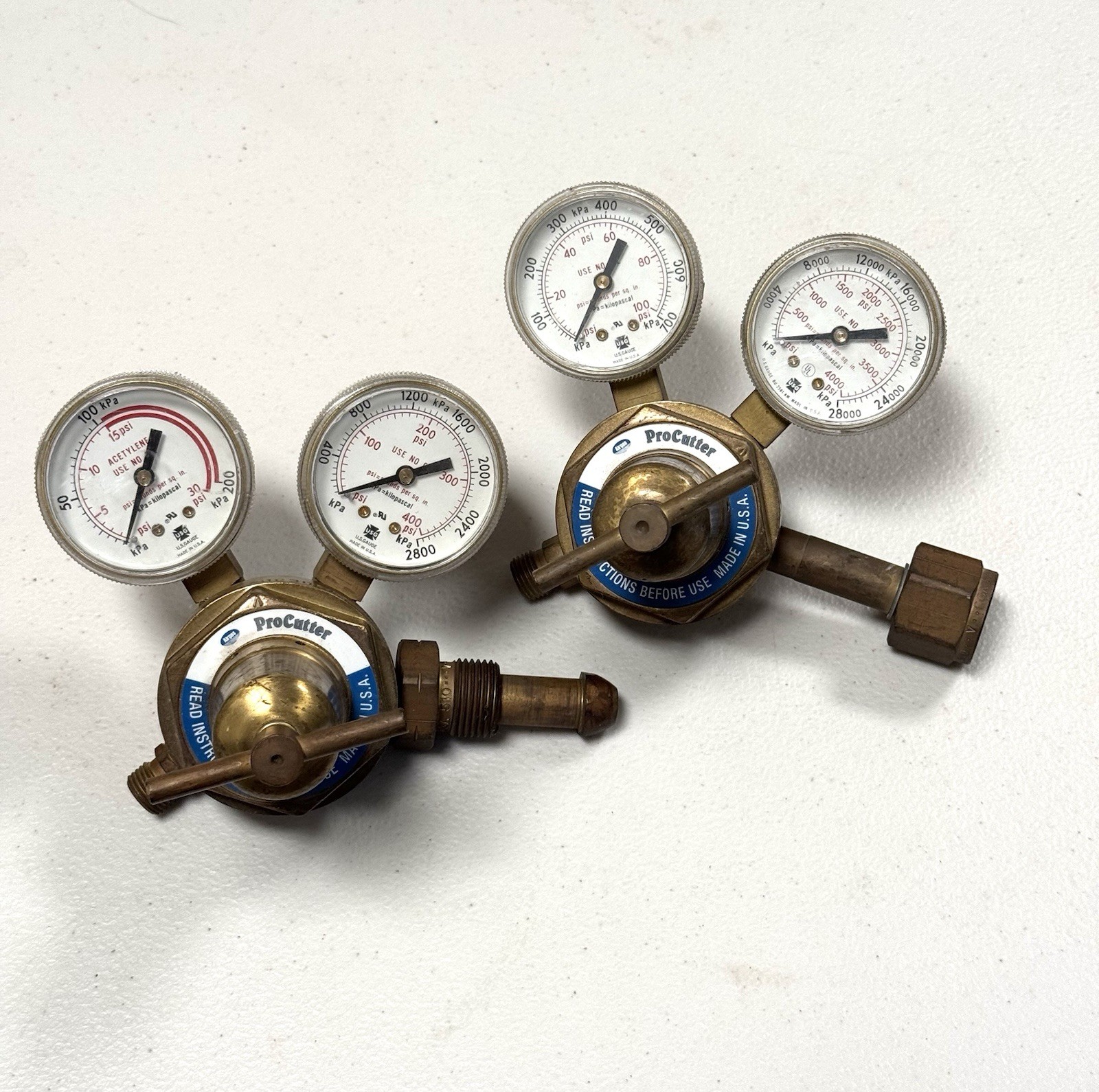 Oxygen & Acetylene Gages Set USA Procutter